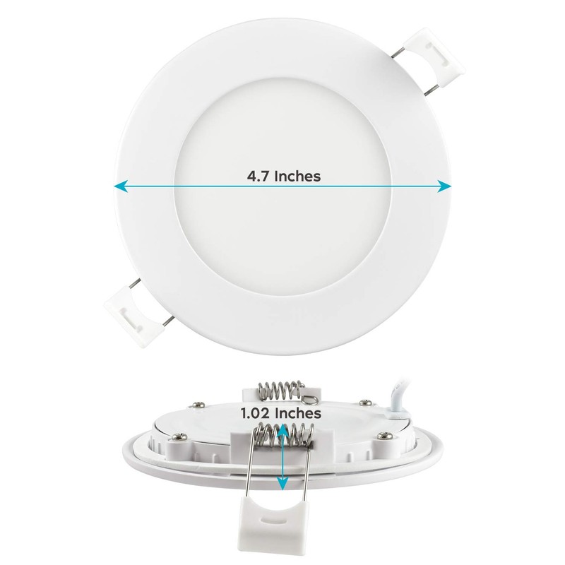 LUXRITE 4 Inch Ultra Thin LED Recessed Light with Junction
