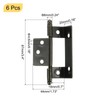 sourcing map 6Pcs Cabinet Hinges Full Inset, 3.4x0.7Inch Partial Wrap
