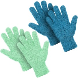 Patelai 2 Pairs Microfiber Gloves for plants Dusting Cleaning Glove Mittens House Cars Blinds Dusting