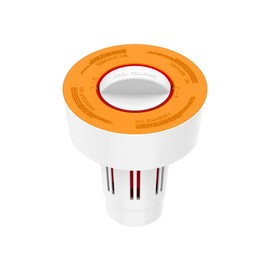 POOL FELLOWS Pool Tablet Dispenser ONLY for 1 inch Tablets, Floating Tablet Holder with Reminder and 3 Ajustable Settings, Durable Floater for Pools, Small Size, Orange