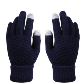 CENZICOM Winter Touch Screen Warm Gloves Fleece Lined Knit Gloves Elastic Winter Texting Gloves for Men Women,4 Pairs
