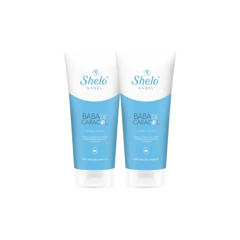 Crema Facial Baba De Caracol Shelo Nabel® 250ml. 2 Piezas