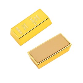 Pack of 5 Replica Gold Bars, Plastic Fake Golden Brick, Fake Gold Bars, Plastic Gold Bars, Decorative Prop for Home Office Decoration