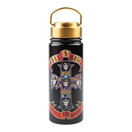 Grupo Erik Metal Water Bottle 550ml / 19.4oz - Guns N' Roses Merch | Hot and Cold Water Bottle Stainless Steel, Cute Travel Bottles Gym | Guns and Roses Gifts Under 20 Pounds