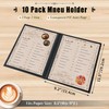 FLKQC Restaurant Menu Covers Holders 8.5" x 11" | Pack