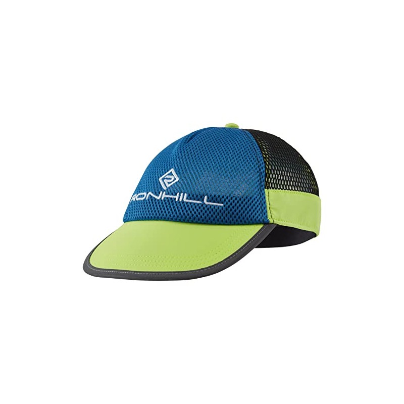 Ronhill Unisex Tribe Cap Headband, PrussianBlue/AcidLime, S-M UK