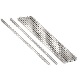 TOP-VIGOR 10Pcs Double End Threaded Stud Screw Bolt, M3x100mm 304 Stainless Steel Rod Bolts Thread Reducer Adapter, Adjustable Push Rod Stud for Furniture Hardware Machinery Maintenance and Fixes