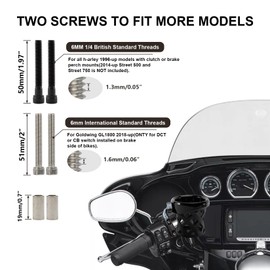 PSLER Motorcycle Drink Cup Holder Handlebar Mount Universal for Dyna Fat Bob Touring Road Glide Street Electra Glide Softail 1996-up Goldwing GL1800 2018-up