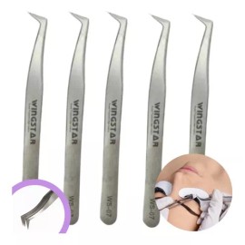 Pinza 5 Pinzas Extensión De Pestañas Mink Volumen Ruso Técnica