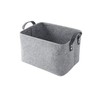 Light Grey Felt Storage Basket, Foldable Felt Storage Box, Felt