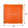 Stained Glass Cutting Mat, Solid Bottom Plastic Grid, Orange, 2