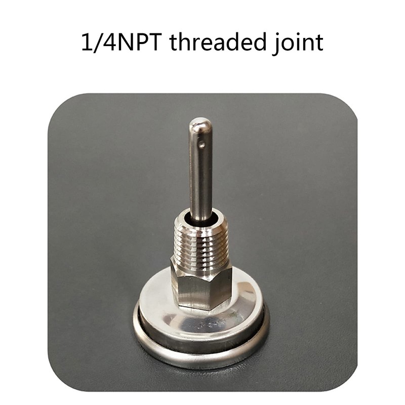 ROYALEAD 1/4 NPT Thread Joint Thermometer -10-100℃/0-220ºF Temperature Gauge 1.4""