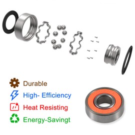 SPEEDWOX 20pcs Skateboard Bearings 608 2RS 8x22x7mm Skateboard Oil Bearings Orange