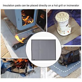 Fire Pit Mat, Fireproof Mat BBQ Grill Mat Fire Pit Mats Heat Insulation Pad Heat Proof Mat for Under Fire Pit Fireplace Deck Camping Stove(S)