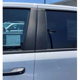 Best Less Truck fit:2018-2024 Lincoln Navigator Pillar Post Trim Cover Carbon Fiber Black 6PC