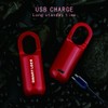 Smart Fingerprint Padlock Biometric Red for Luggage Suitcase Locker Waterproof