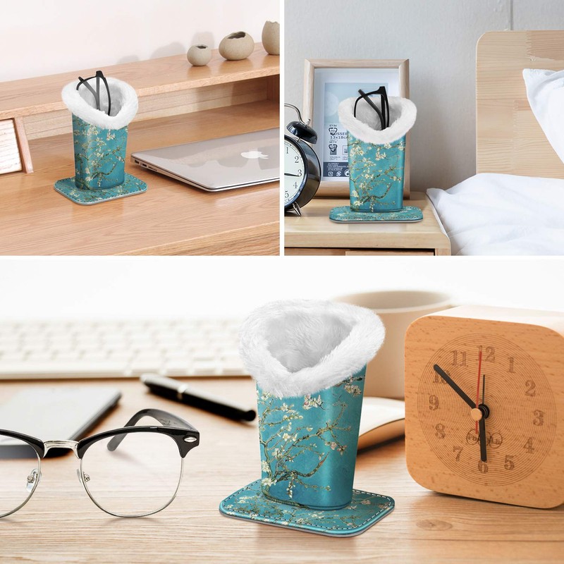 FINTIE Plush Lined Eyeglasses Holder, Glasses Stand Case, Anti-scratch Glasses