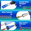 QCWQMYL Wire Stripper for Drill, 6/8/10/12/14 AWG Wire Twister Tool