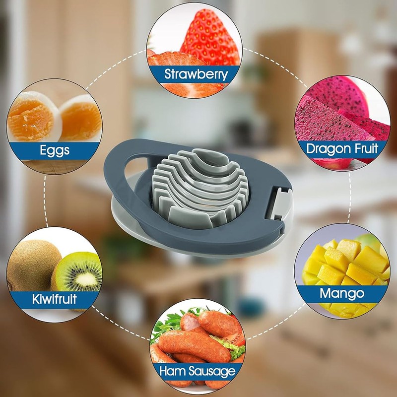 Egg Slicer with Stainless Steel Wire Egg Slicer, Multifunctional Egg