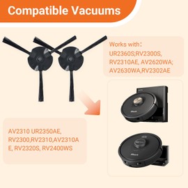 Side Brush Replacement Parts and Accessories for Shark RV2300S RV2310AE UR2360S AV2620WA AV2630WA RV2310 RV2320S RV2400WS RV2302AE AV2310 UR2350AE RV2300 Robot Vacuum Cleaner Attachment -6 Pack