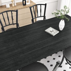 Wallercity Black Wood Grain Peel and Stick Countertops Contact Paper Vintage American Style Wooden Wallpapers for Kitchen Cabinets Self Adhesive Vinyl Wallpaper for Bathroom Counter Table 17.5x78.7 IN