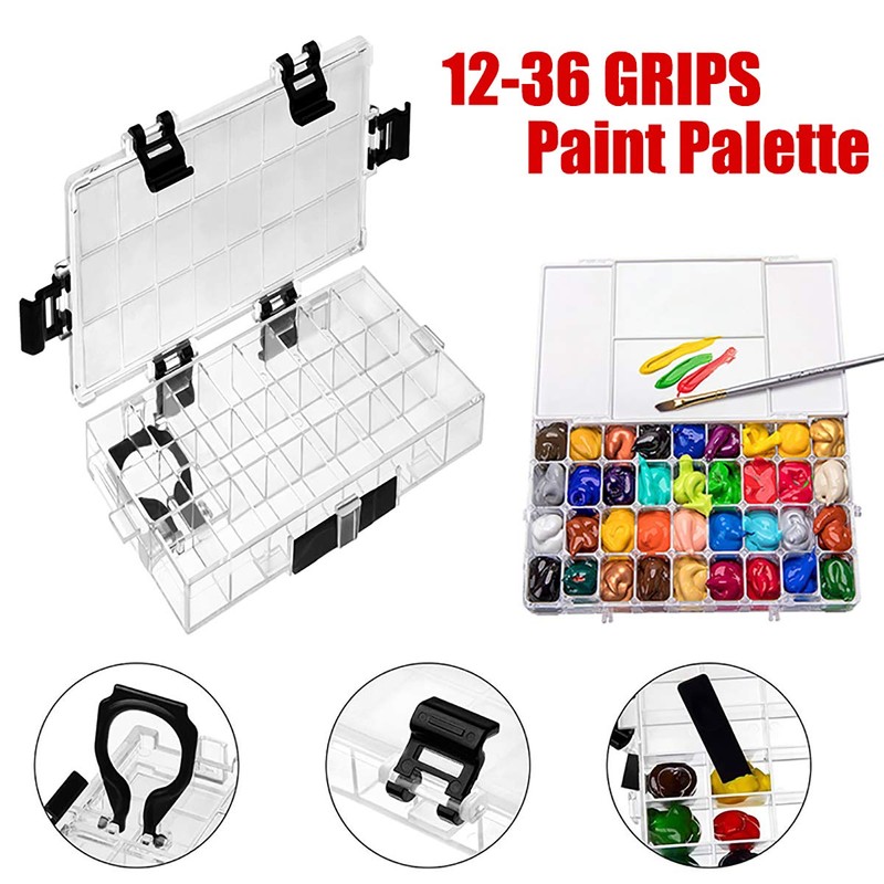 SagaSave Watercolour Box Paint Palette Box Airtight 24 Wells Box