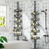 Skycarper 5 Tier Adjustable Corner Shower Caddy Organizer with Hooks,Rustproof