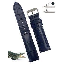 [vinacreations] Crocodile Watch Strap, Quick Release Spring Bars, Men's Replacement Watch Band, Crocodile, Arm, Buckle, Handmade, Luxury, Handmade