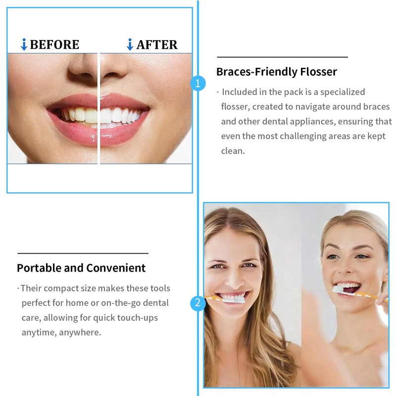 4-Pack Orthodontic Dental Care Kit – Includes Soft Bristle Toothbrushes