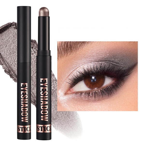 Black Shimmer Eyeshadow Stick Cream Eye Shadow, Cold Brown Glitter