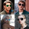 MAXJULI Oversized Polarized Sunglasses for Men Women Square Big Aviator