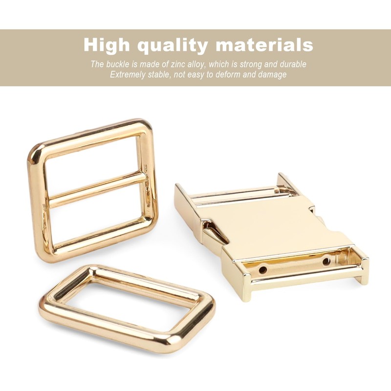 TIANLIN Buckles and Clasps, Metal Buckles (Gold), 50 x 30