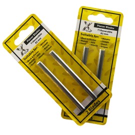 3-1/4 Inch HSS Planer Blades - Fits Ryobi HPL51K & Makita 128314, 1902X7 82mm Jointer Knives - Pack of 4