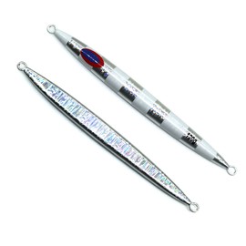 Tolure Jig Jigging 120g Laser Paper Coating Boat Fishing Rapid Sinking Luminous Metal Jigs Tuna Red Snapper Bonito Sawara Cod Sea Fishing Jigs 1pcs/pack (Silver and White)