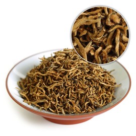 GOARTEA 250g / 8.8oz Nonpareil Supreme Fujian Jinjunmei Eyebrow Chinese Black Tea Loose Leaf - Golden Buds Black Tea Bags