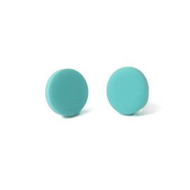 Turquoise Blue Stud Earrings for Women, Clay Geometric Jewellery Gifts for Her Under 5 (Extra Small 6mm)