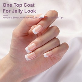 Uñas francesas de gel con punta cuadrada mediana, uñas postizas blancas con punta francesa, 300 unidades, prebase de uñas preaplicada, extensiones de uñas postizas de color nude natural, kit de uñas