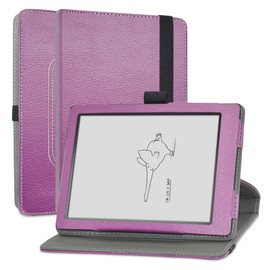 MAMA MOUTH Case for Onyx Boox Go 6,360 Degree Rotating With Premium PU Leather Sleeve Cover for Onyx Boox Go 6 / Onyx Boox Poke 5 / Boox Poke 5S 6 Inch Tablet,Purple