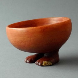 Parastone Egyptian Offering Bowl with Human Feet Small Figurine Sculpture Resin Museum Replica 3.25W