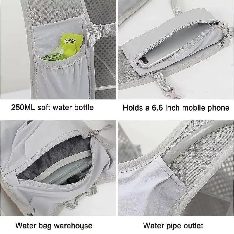 Running Hydration Vest for Women and Men– Lightweight Nylon Chest