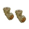 UKDD® 22mm Compression by 3/4" BSP Brass Female Iron Elbow