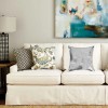 Homeroots 18" Silver Abstract Cowhide Throw Pillow