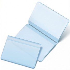 Set of 2 Plastic Credit Card Holder Wallet Photo Insert with 10 Page 20 Slots, Clear Card Wallet Inserts Protector for Medicare Social Security ID Photoy, Compatible with Bifold Wallets for Men Women