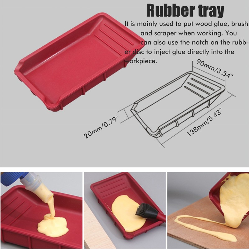 4pcs/set Woodworking Glue Brush Tool Kit Silicone Brush Durable Wood