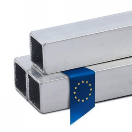 Stahl-Shop24 - Aluminium square tube, aluminium hollow profile, pressed construction tube, square tube for constructions, material EN AW-6060 T66 AlMgSi0.5, length: 2000 mm, dimensions: 20 x 20 x 2 mm