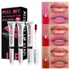 3Pcs Peel-Off Lip Stain & Lipliner Set - Waterproof, Long-Lasting,