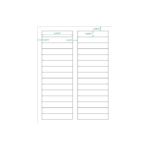 Compulabel 313650 White File Folder Labels for Laser and Inkjet