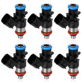 YEHERIT Set of 6 Fuel Injectors Compatible with Jeep Grand Cherokee, Wrangler, Dodge Challenger, Charger, Durango, Grand Caravan, Journey, Avenger, Chrysler Town & Country - Replaces 05184085AC