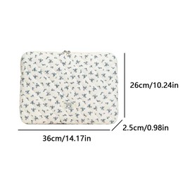 Gsenhui Puffy Laptop Sleeve 13 Inch Cute Laptop Protective Case Soft Quilted Computer Cover Bag