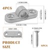 4Pcs Silver Awning Eyelets Wall Eyelets, 304 Stainless Steel Awning